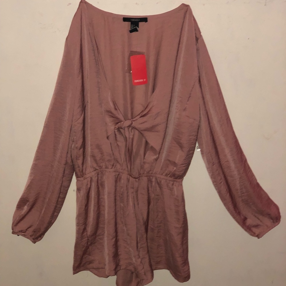 A dusty pink jumpsuit